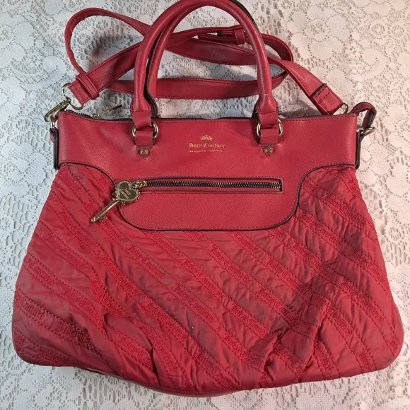 JUICY Couture RARE Red Cloud 9 Designer Women's Bag Y2K Puffer - Picture 5 of 16